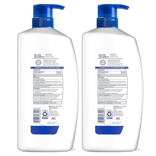 Head & Shoulders Classic Clean Schuppen Shampoo Twin 32,1 flüssige Unzen (2er Pack) - Bild 3 von 3