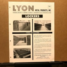 Vtg Lyon Metal Products, Inc. ~ Steel Equipment - Lockers - Benches - Catalog