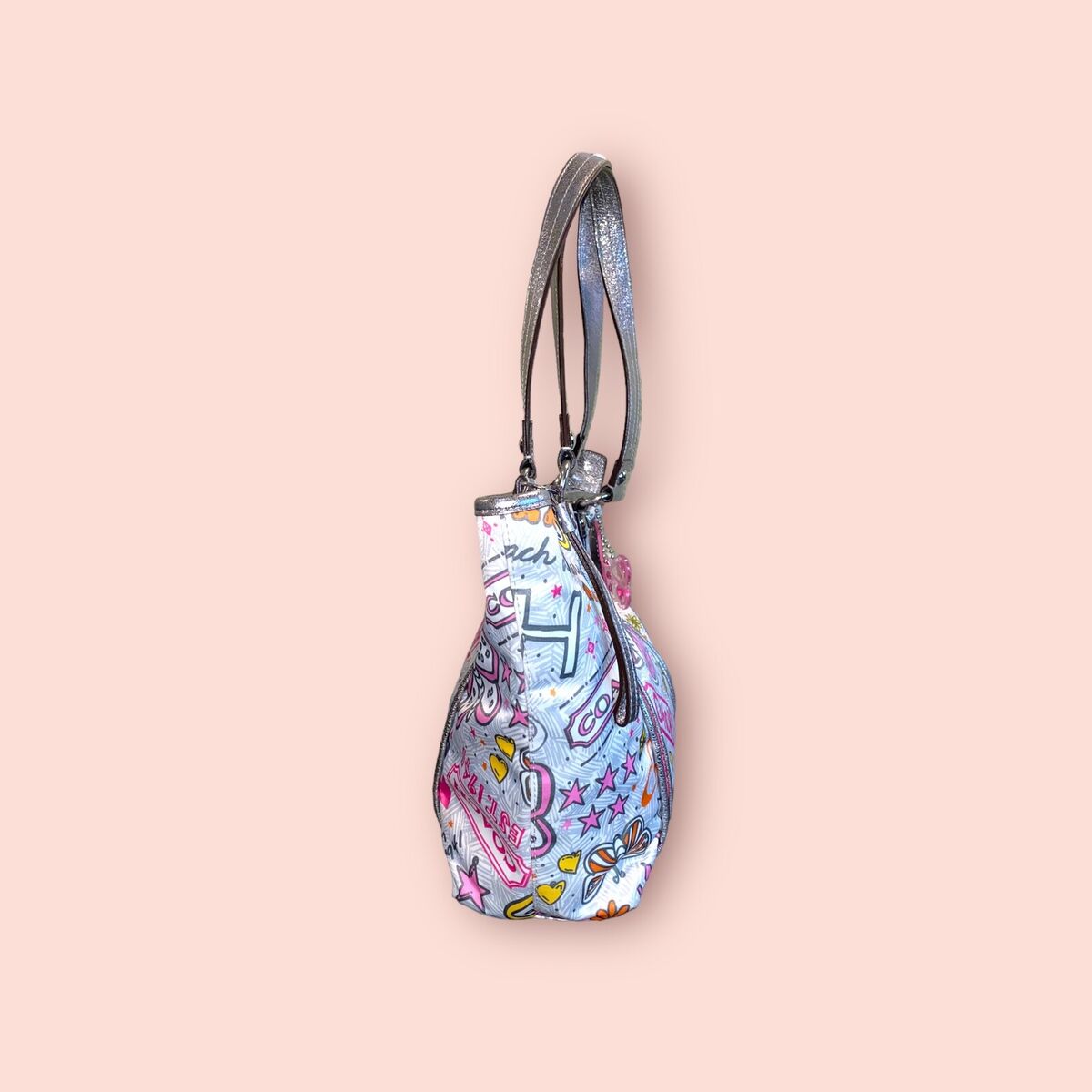 COACH Vintage Y2K Bandana Graffiti Butterfly Shoulder Bag COACH Vintage Y2K Bandana Graffiti Butterfly Shoulder Bag