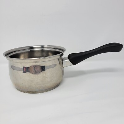 Belgique Stainless Steel Saucepan With Black Handle 1 Qt No Lid