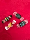 FLAWLESS Exquisite MURANO Italy Four Colorful Art Glass Crystal WRAPPED CANDIES