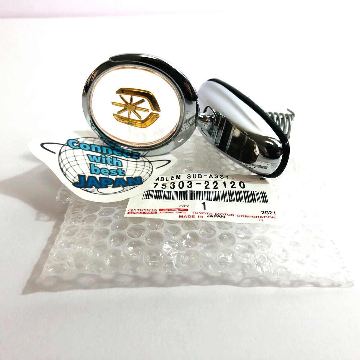 Toyota Genuine CRESSIDA GX81,LX80,MX8# Emblem Sub-Assy, Hood 75303