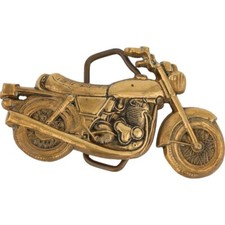 New Brass Motorcycle Bike Classic Cycle Cruiser Biker 70 NOS Vintage Belt Buckle