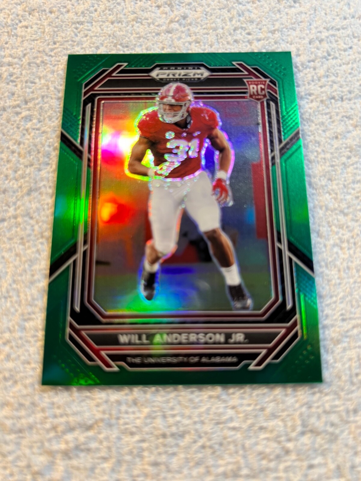 2023 Prizm Draft Picks Will Anderson Jr. Green #162