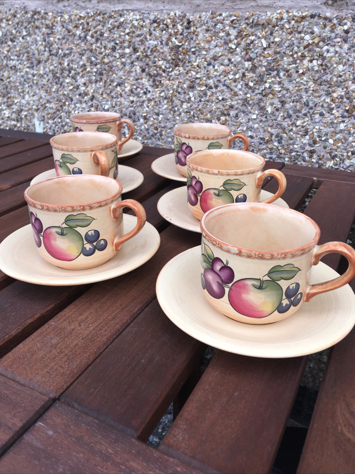 Hornsea Pottery 6pc Cup And Saucer Set. 1990 Yeovil eBay