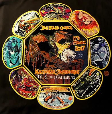 BSA DAN BEARD COUNCIL OA 145 2017 JAMBOREE 9-PATCH 2026 D&D MAGIC THE GATHERING!