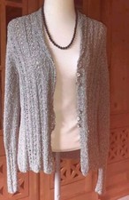 Strickjacke Gr. 38  blau-grau selbstgestrickt