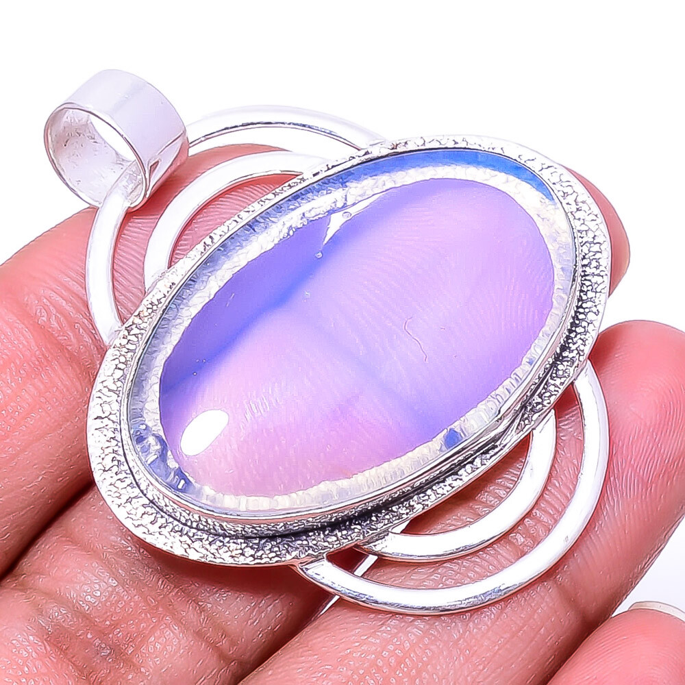 Milky Opal Designer Handmade 925 Sterling Silver Pendant 1.95