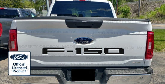 Ford F150 2022 puerta trasera inserciones calcomanías letras pegatinas - negro mate Foto 2 de 3