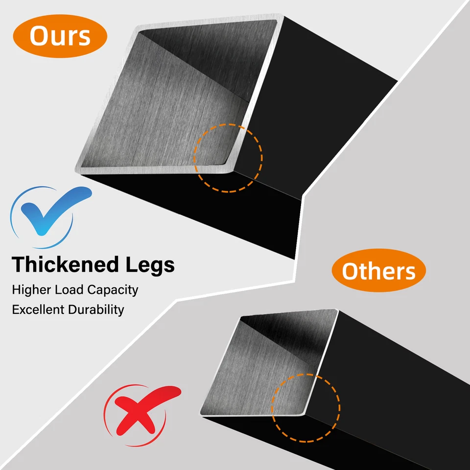 Juego de 2 patas de mesa de centro TC-HOMENY de 28 pulgadas de metal para silla hágalo usted mismo banco patas de escritorio Foto 3 de 4