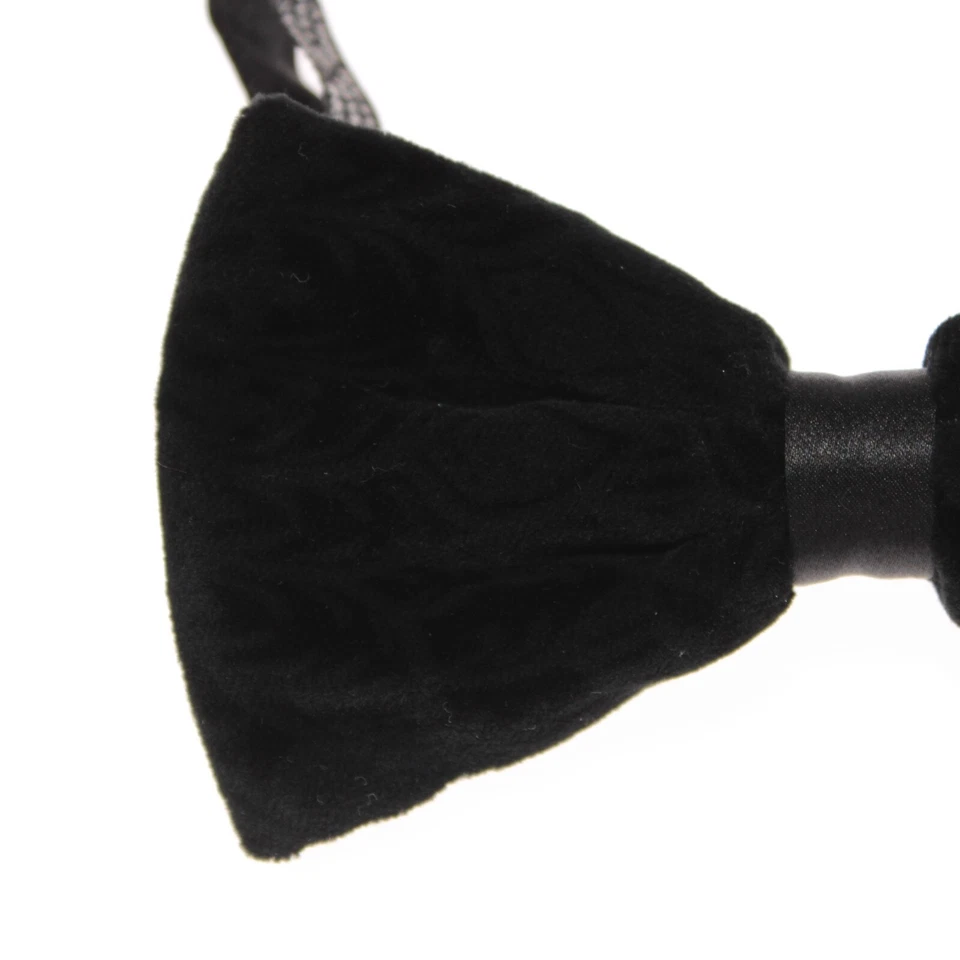 Pajarita de terciopelo Italo Ferretti nueva con etiquetas tamaño ajustable en negro liso Foto 3 de 4