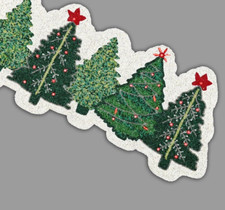 Christmas Tree Design Table Runner Beaded Table Topper Luxury Tableware 13X36 In