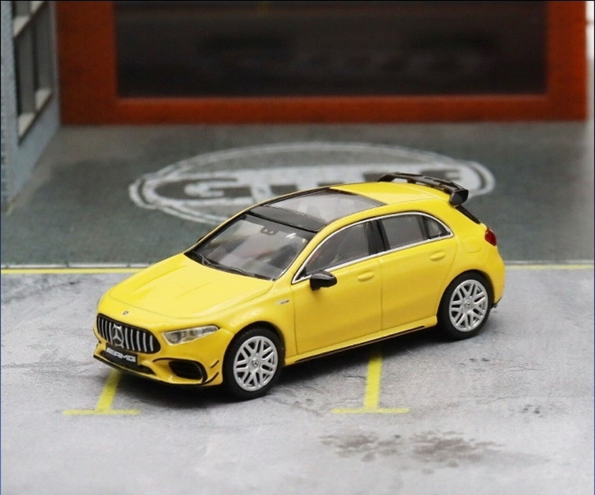 Kiloworks 1/64 Scale Mercedes-Benz AMG A45 S 2023 Yellow Diecast