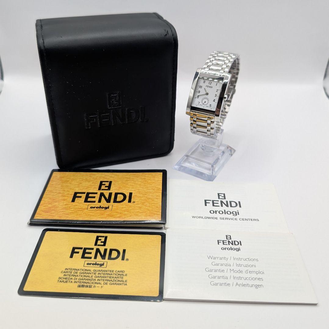 Fendi Orologi 7000G Small Second Square Watch Boxed, Working