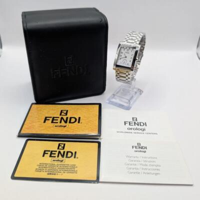 Fendi Orologi 7000G Small Second Square Watch Boxed, Working