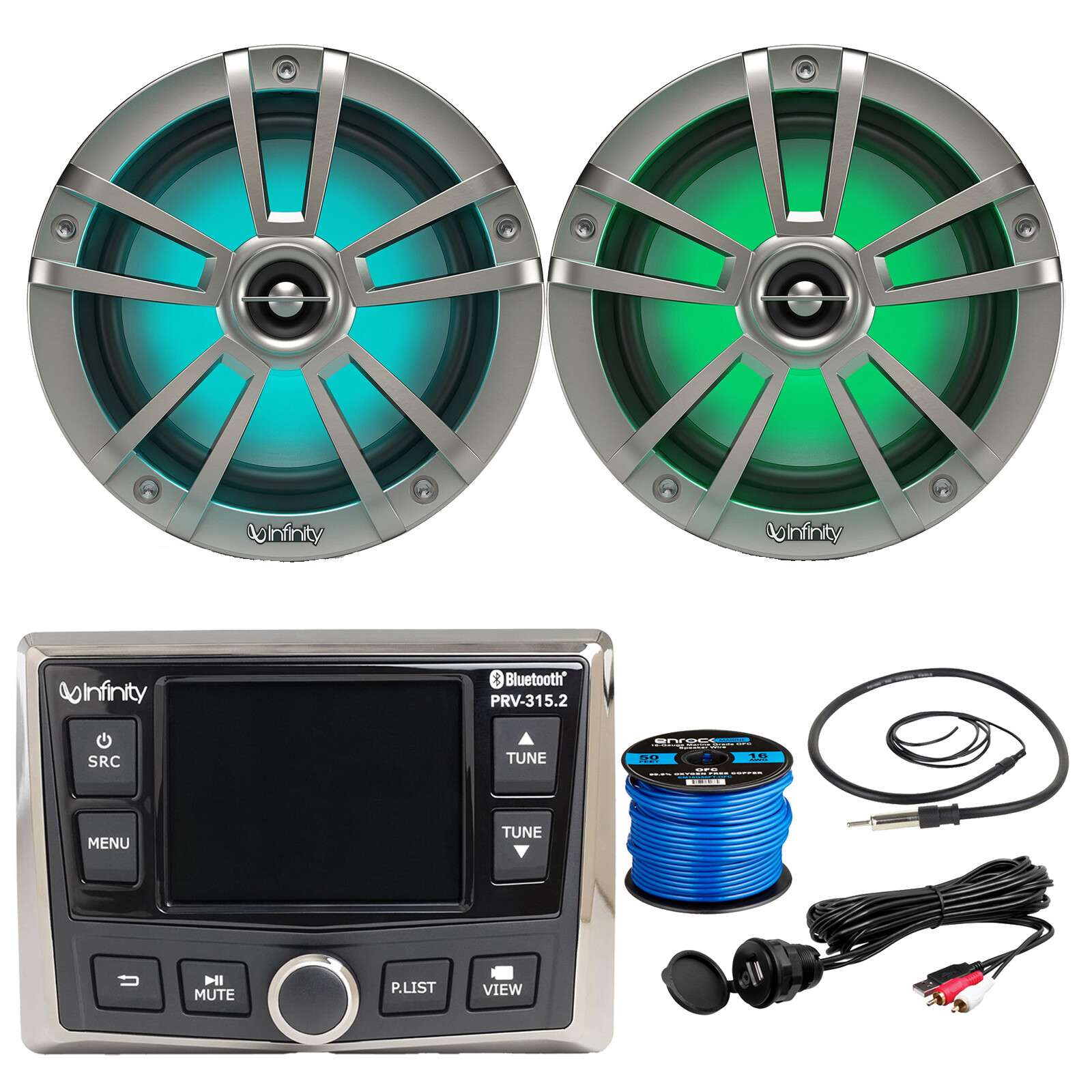 Infinity PRV-315.2 Marine Radio, 2x 6.5