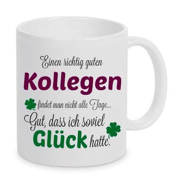 Einen Guten Kollegen... - Becker Kaffeetasse Tasse Mit Spruch Bester Kollege-image