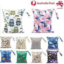 Double Pockets Children Kids Wet Bag for Nappies Swimmers Bathers waterproof