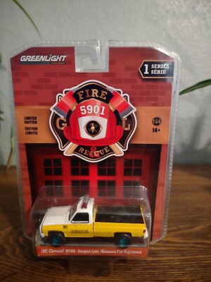 Greenlight Chase!! Grennie 1987 Chevrolet M-1008-Sturgeon Lake, Minn. Fire  (C3)