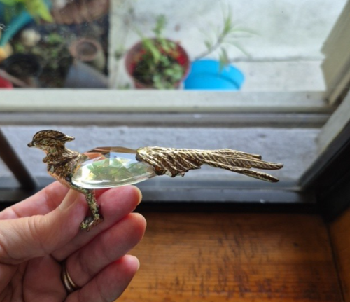 Vintage Metal Pheasant Prism Glass Body PORTUGAL Mini Game Bird Cast-iron - Picture 13 of 20