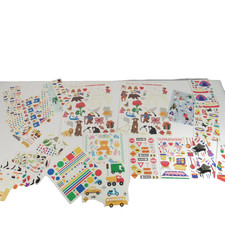 Vintage Mrs Grossmans Stickers Lot Sheets Holiday Bugs Food Animals Shapes