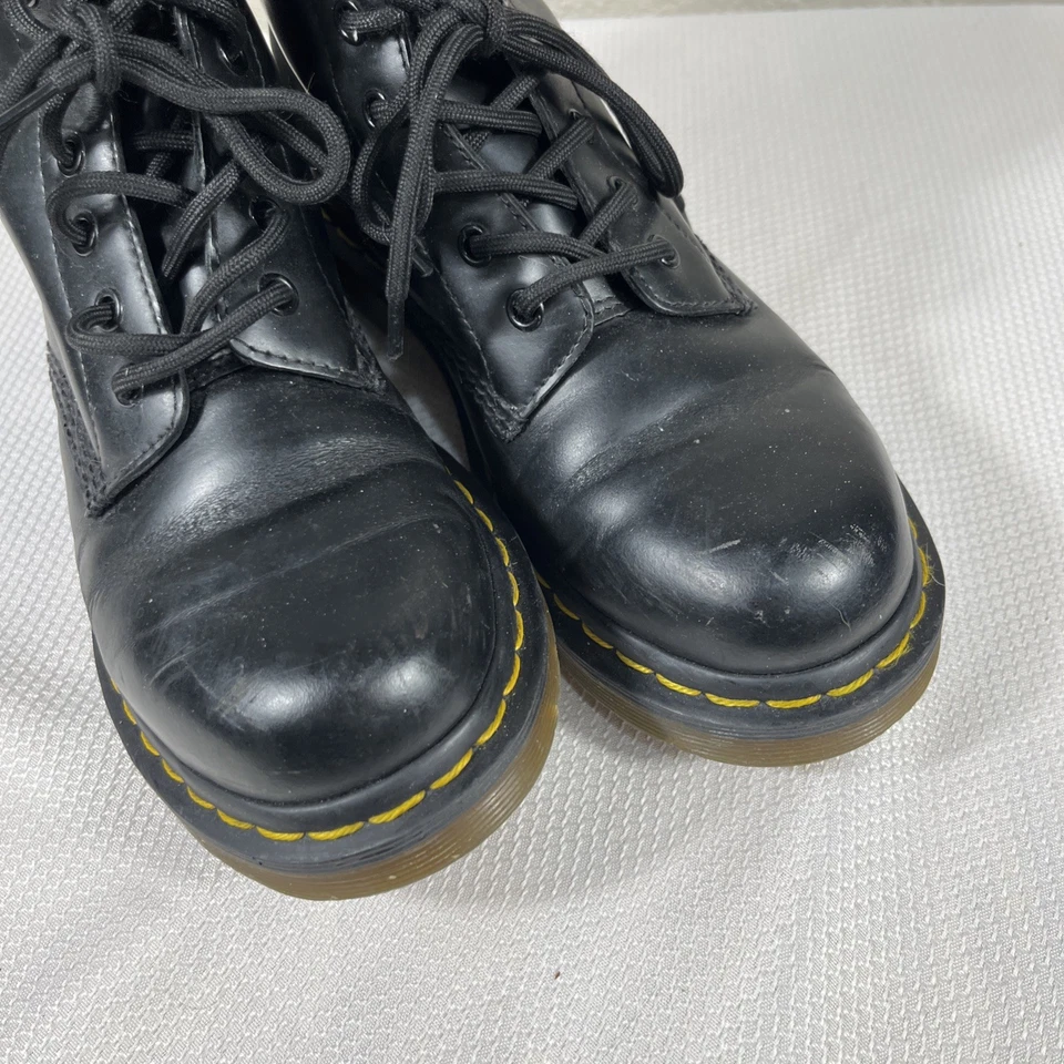 Dr. Martens 8 отверстие ботинки Doc шнурует вверх черный боевой загрузки платформе воздуха воздуха 1460W - Изображение 2 из 4