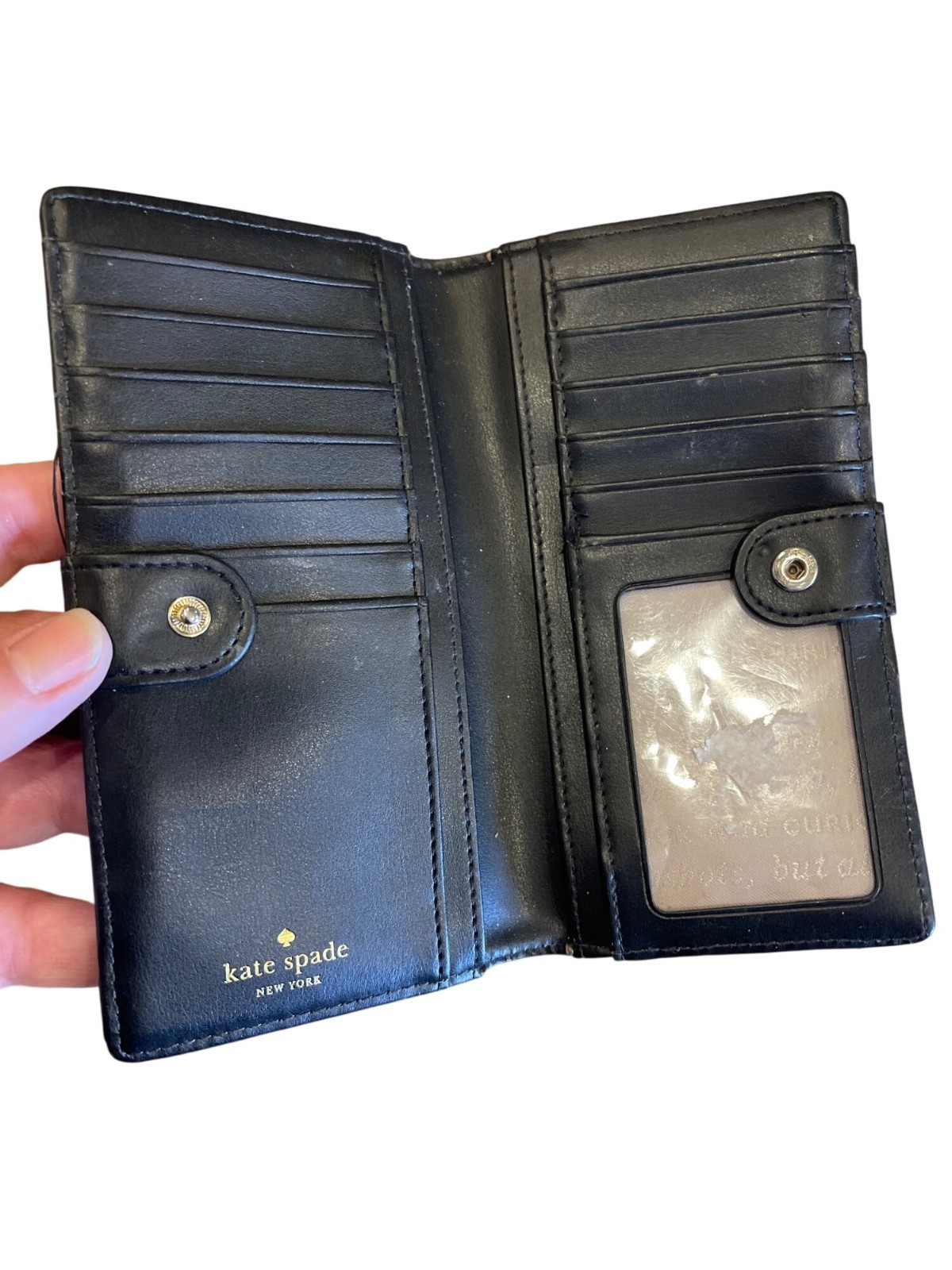 Kate Spade New York Hawthorne Lane Spinner Stacy wallet in rich navy multi with thumbnail 5