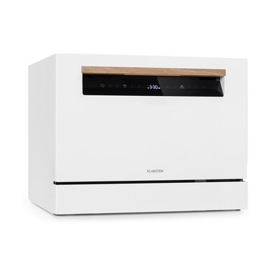 Geschirrspülmaschine Tisch Spüler 1380W 6,5L 6 Gedecke Aquastop freistehend weiß