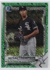 2021 Bowman Chrome Prospects Green Shimmer Refractor 68/99 Matt Thompson 0e3u