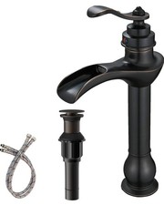 Vessel Sink Faucet Oil Rubbed Bronze Bathroom Faucet with Pop Up Drain Assemb...