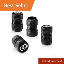 Sdshsm 4 Pack Black Tire Valve Stem Caps For Lexus