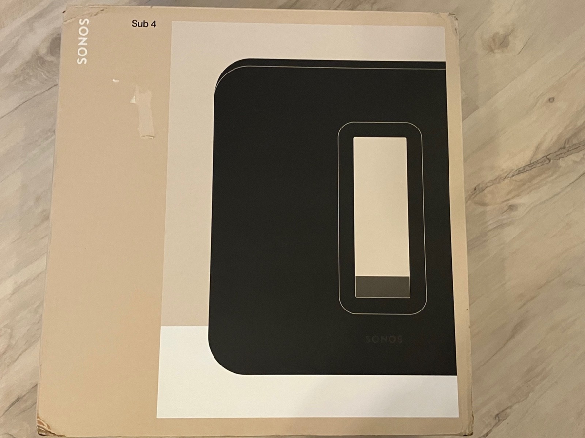 SONOS SUB 4 Black EMPTY BOX Only. This is the empty box for