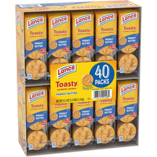 Toasty Peanut Butter Sandwich Crackers, 1.29 Oz., 40 Pk.