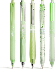 5 Count Pastel Gel Ink Pen Set,Cute Note Taking 0.5mm Fine Point Retractable ...