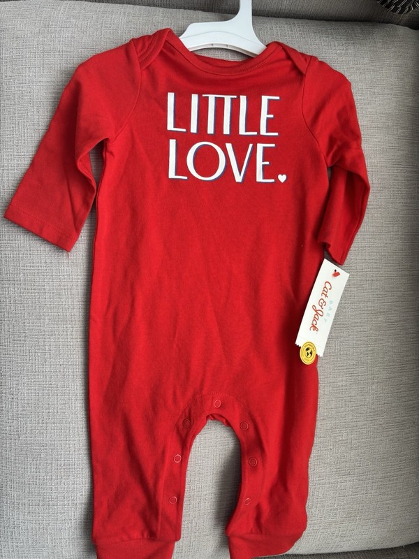 NWT Cat & Jack Baby 3-6 Month Valentine’s Day Red One Piece Little Love
