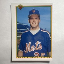 1990 Bowman Keith Miller New York Mets #136 Miscut Error Card
