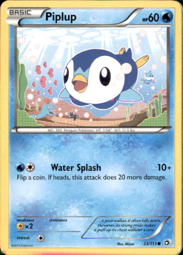 Pokemon Piplup 33/113 Legendary Treasures Non-Holo
