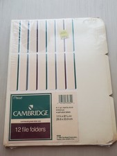 Vintage 1986 MEAD CAMBRIDGE 12 Manila Letter Size File Folders 35322 Sealed