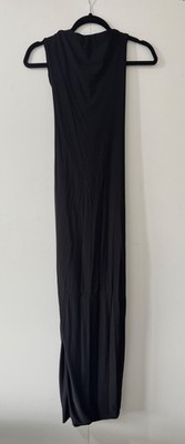 ego black bardot ruched twisted detail maxi dress UK 8 BNWT