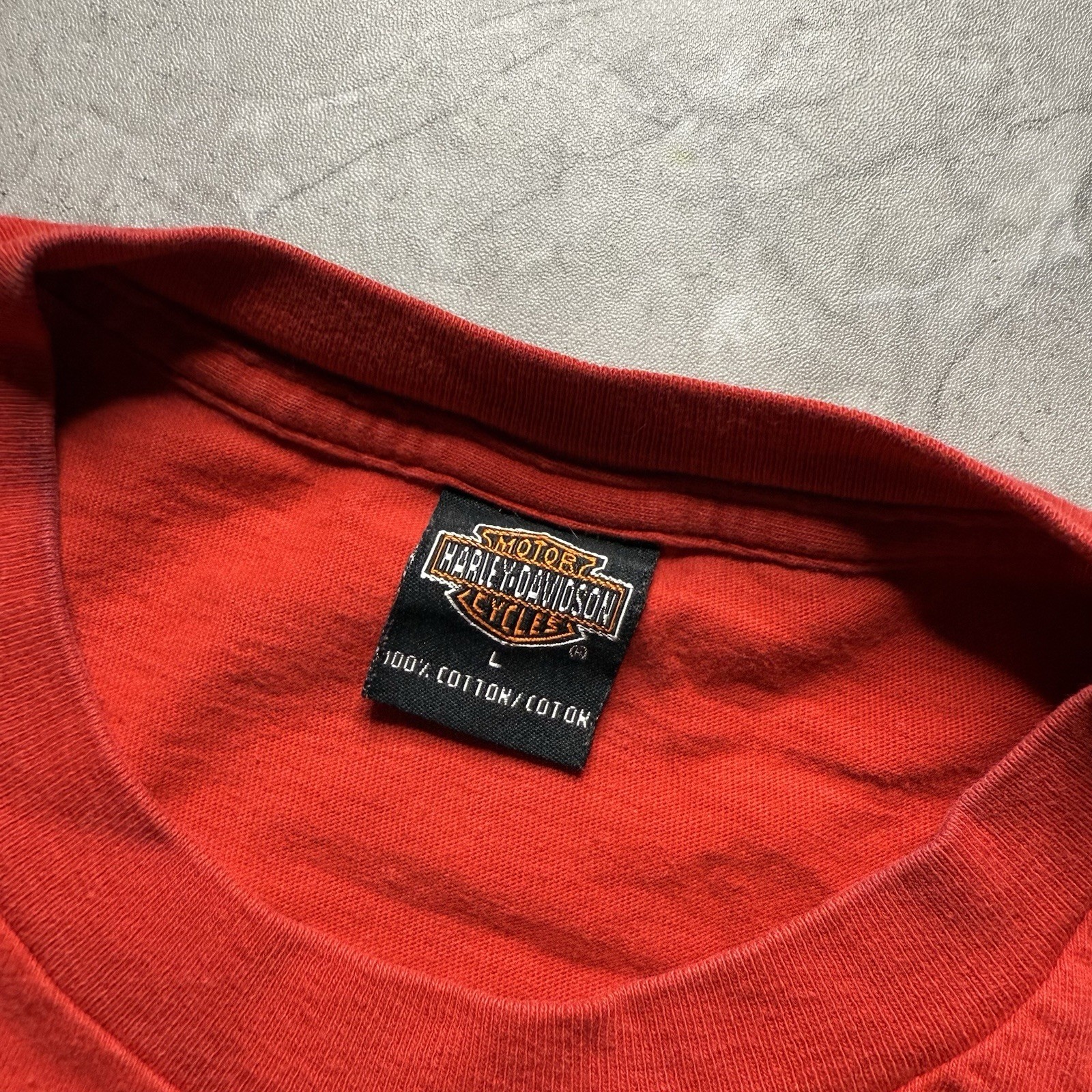 Vintage Y2K Harley Davidson Big Logo Red Las Vegas Nevada T-Shirt Men’s Large