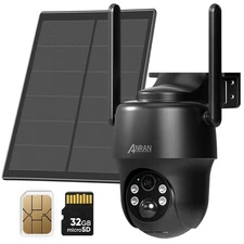 ANRAN Wireless PTZ IP 4G LTE 3MP Mobile Security Camera Solar Smart AI Detection