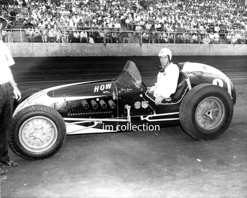 RARE PHOTO OF DIRT CAR RACE DRIVER ELMER GEORGE 1957!