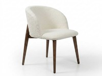 Stuhl Weiss Modern Luxus Polsterstuhl Esszimmerstuhl Sessel Holz