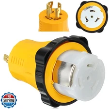Kanayu L14-30P to SS2-50R RV Marine Power Generator Adapter, 30A 4 Prong Lock
