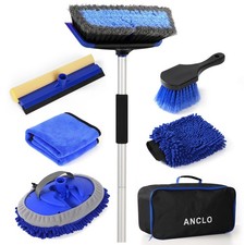 ANCLO 62'' Car Wash Brush with Long Handle, Scratch-Free Mop Kit...