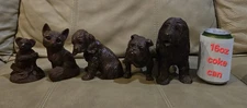 Lot of 5 Vintage Red Mill Mfg Koala, Fox, Spaniels, Bulldog, Sheep Dogs