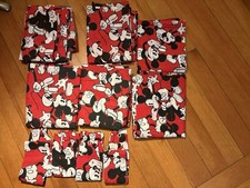 Set Of 4 Vintage 90 s Mickey Mouse Valances Black Disney 65 X 39