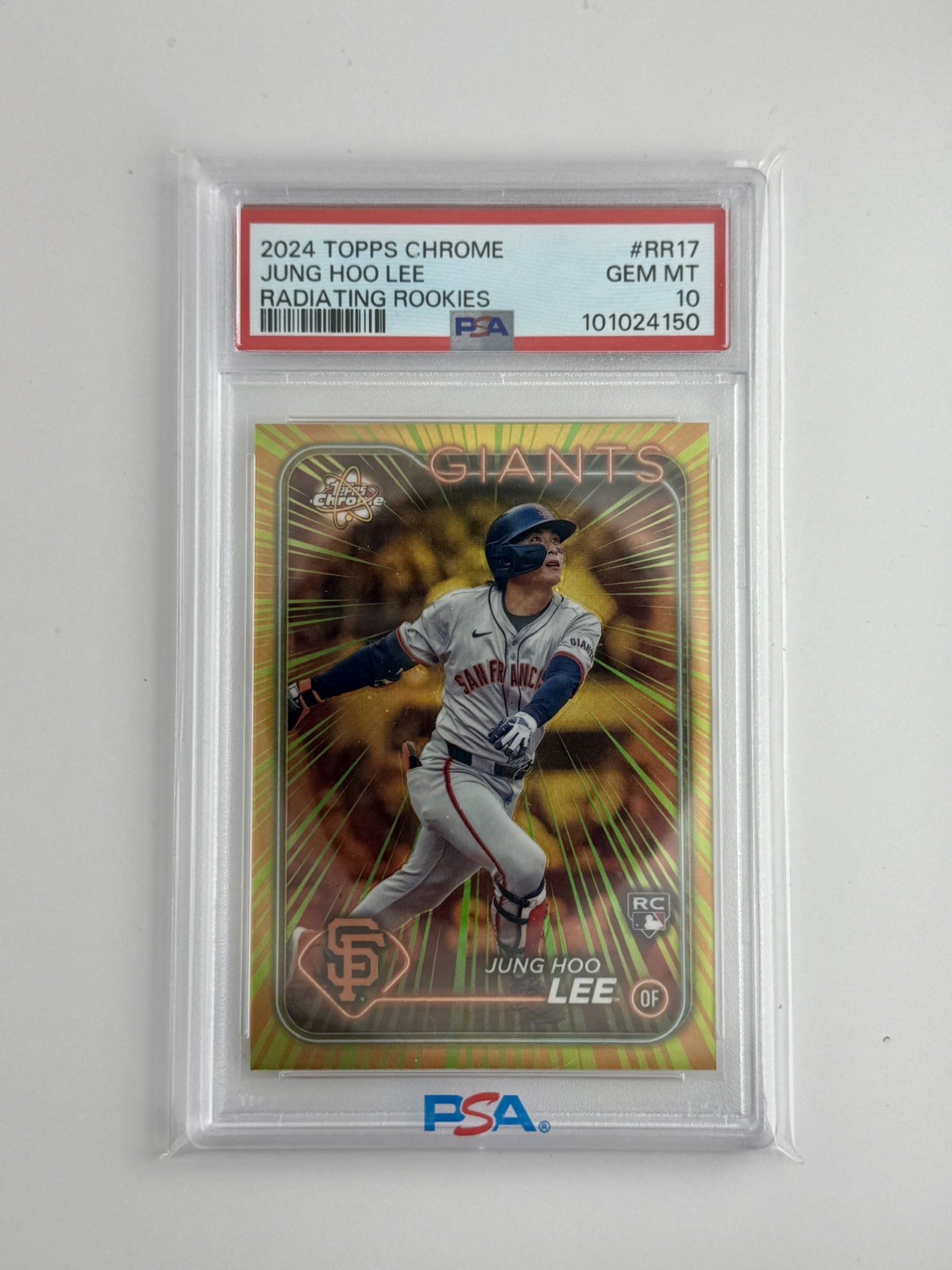 2024 Topps Chrome Jung Hoo Lee Radiating Rookies RC Giants PSA 10