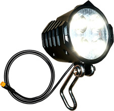 E-Bike LED Headlight with Horn 3 Pin Male Waterproof Connector 36V 48V 4 Beads B