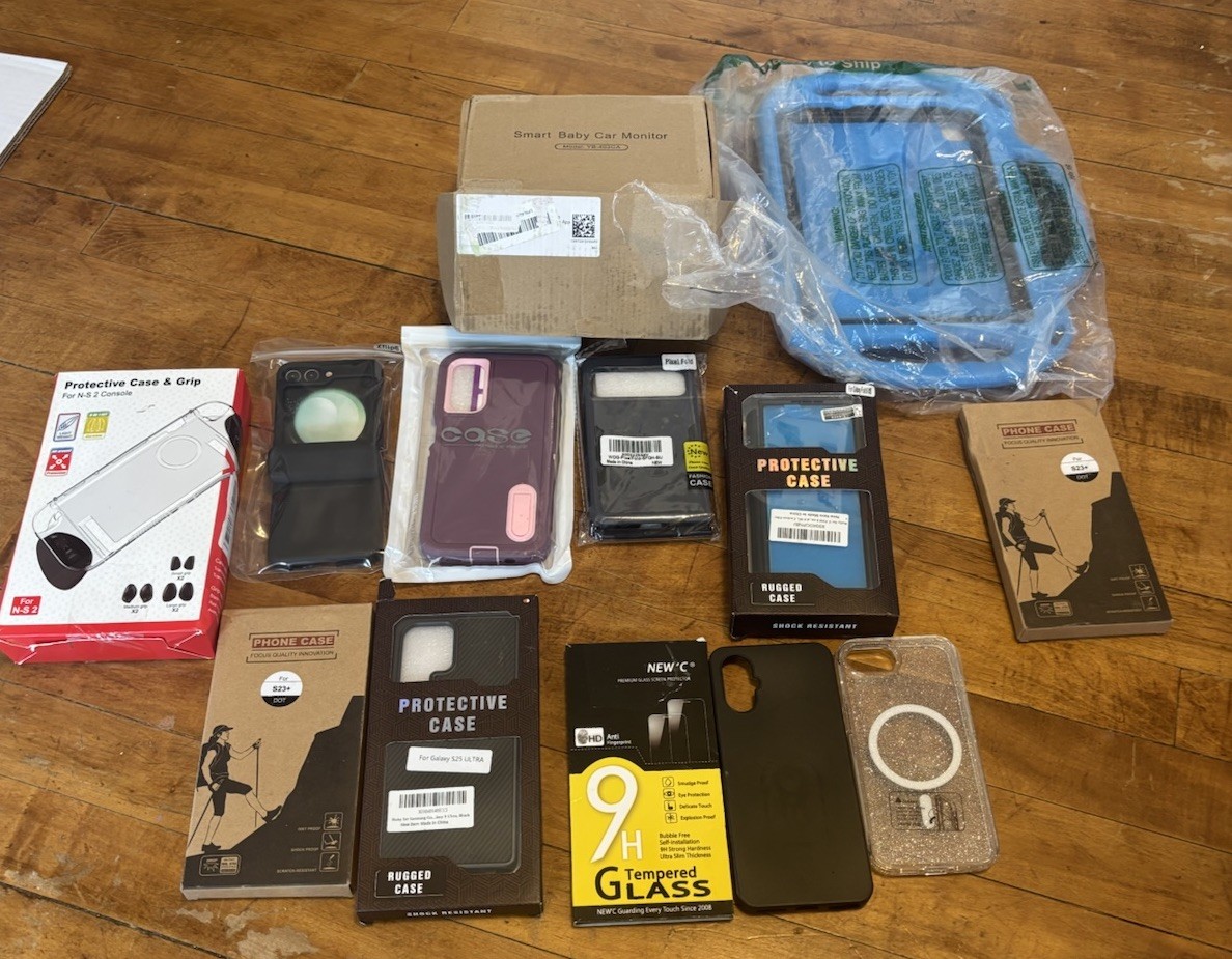 Amazon Returns Mystrey Box Lot 18.cell phone cases, screen, protectors, and more